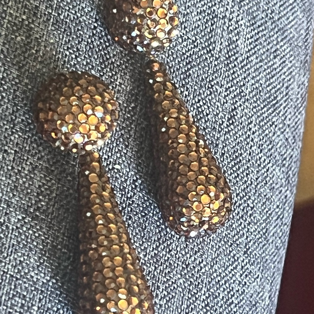 Sparkling Brown Sequin Drop Earrings